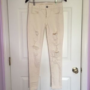 American Eagle White Jeggings